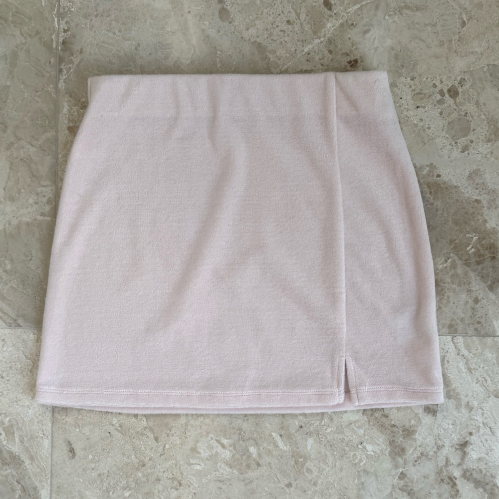 Elodie Velour Mini Skirt - pink - XS